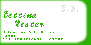 bettina mester business card